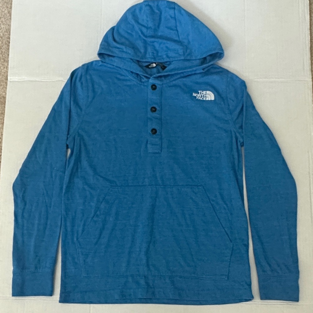The North Face Boys Blue Hooded T-Shirt